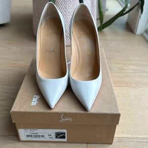 Christian Louboutin white Kate 100 NAPPA 36